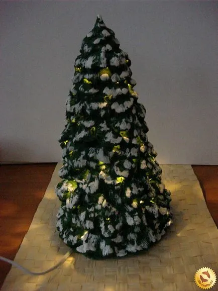 Hogyan készítsünk egy lámpát a vakolat kezével formájában egy karácsonyfa