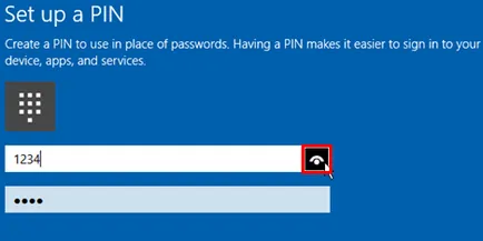 Cum de a crea - conectare cu cod PIN sau parola imagine în Windows 10