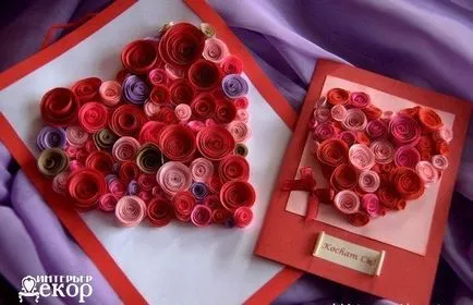 Hogyan készítsünk egy szív Valentin napon a szakmában - Quilling