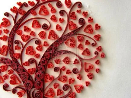 Hogyan készítsünk egy szív Valentin napon a szakmában - Quilling