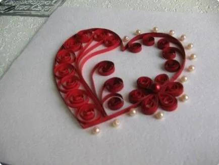 Hogyan készítsünk egy szív Valentin napon a szakmában - Quilling