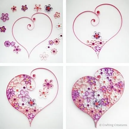 Hogyan készítsünk egy szív Valentin napon a szakmában - Quilling