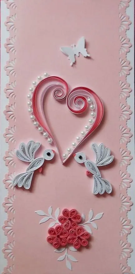 Hogyan készítsünk egy szív Valentin napon a szakmában - Quilling