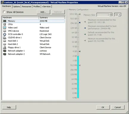 Cum de a mări dimensiunea memoriei și numărul de procesoare (nuclee) pe o mașină virtuală care rulează ESXi