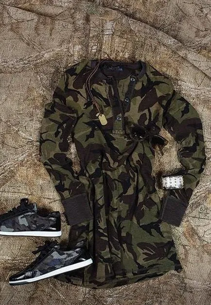 Camuflaj caracteristici rochie, ce să poarte