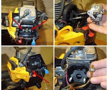 Dispozitiv carburator Chainsaw, principiul de funcționare, avarie, întreținere și reparații