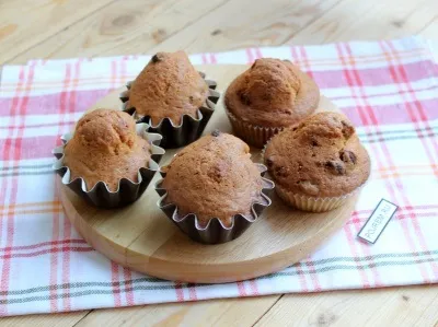 Muffins în forme de hârtie - pas cu pas reteta pentru modul de a găti cu fotografii