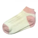 Къси чорапи женски бял, плетен, много кратък и твърде ниска за кецове