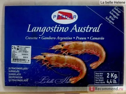 Garnélarák pescapuerta (langoustine) 2 kg - „háromutas előállítási argentin krevetok-