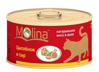 Купете лакомства и консерви Молина (Molina) на едро за кучета и котки, по-ниска цена в Москва -