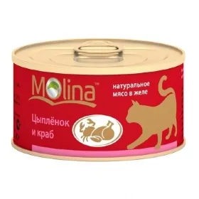 Купете лакомства и консерви Молина (Molina) на едро за кучета и котки, по-ниска цена в Москва -
