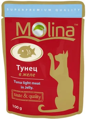 Cumpara tratează și conserve en-gros Molina (Molina) pentru câini și pisici, la un preț scăzut de la Moscova -