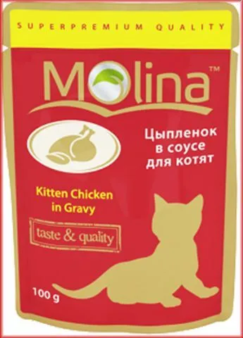 Купете лакомства и консерви Молина (Molina) на едро за кучета и котки, по-ниска цена в Москва -