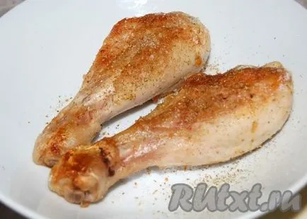 Csirke lábak leveles tészta - a recept egy fotó