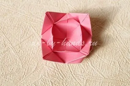 Tavirózsa egy papírt a kezét a művészet origami