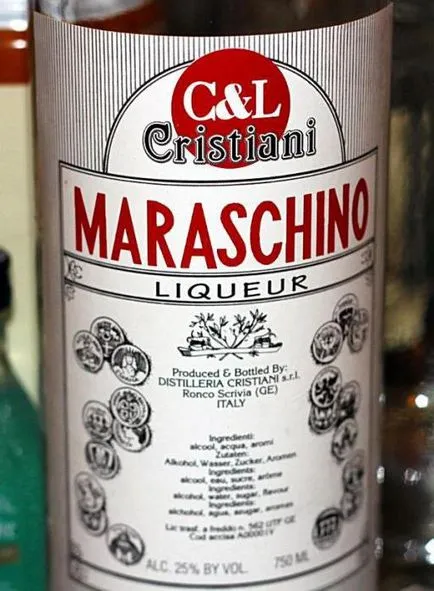 Lichioruri „Maraschino» (maraschino) - dulce băutură cireșe