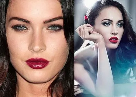 Smink Megan Fox variációk és teljesítmény technika