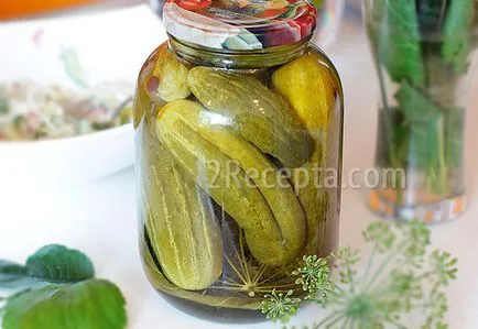 Pickles citromsavval (nélkül ecet) - fénykép-lépésre recept