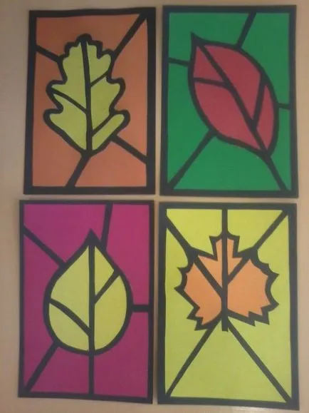 Master-osztály így ólomüveg ablakok a papír „őszi levelek”