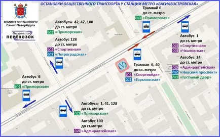 Промяна на обществени транспортни маршрути във връзка с приключването на метростанция - Vasileostrovskaya