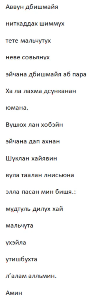 Молитва Отче наш - текст, отколкото помага, как да се чете