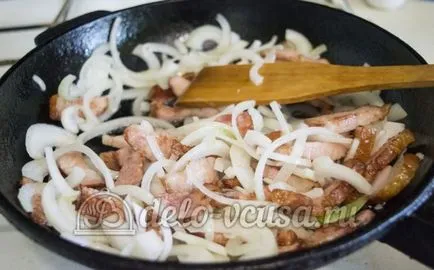 Új burgonya szalonnával recept lépésről lépésre (10 fotó)