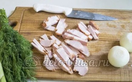 Új burgonya szalonnával recept lépésről lépésre (10 fotó)