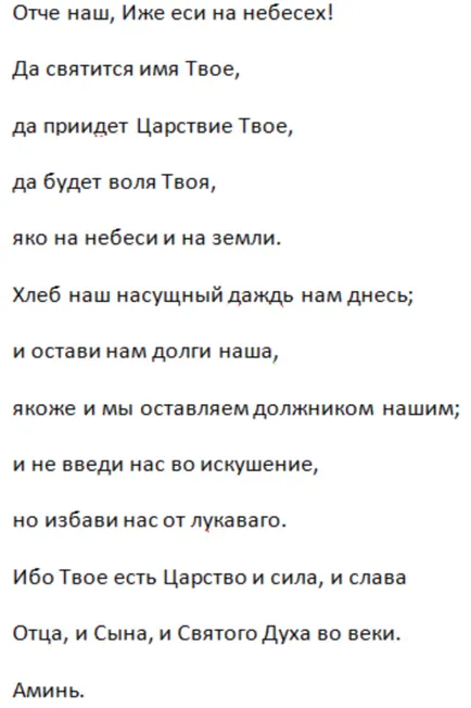 Молитва Отче наш - текст, отколкото помага, как да се чете