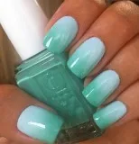 Mint manichiura - cu strasuri, Ombre, gradient (foto și video)