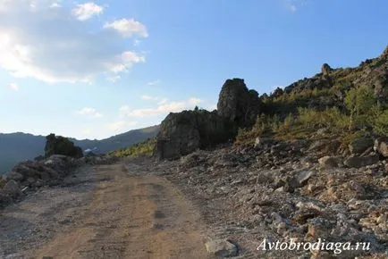 Pe Konzhakovsky piatra de avtobrodyaga auto