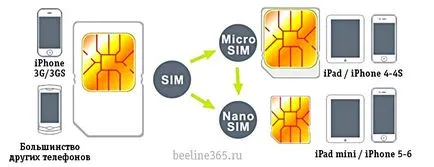 Nano SIM-kártyát a Beeline