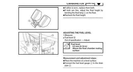 Setarea kvadroturizm carburator