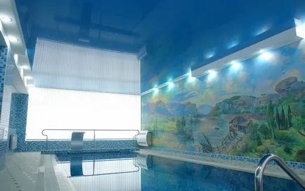 Plafoane întinse în piscina - Picture in interior