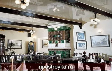 Plafoane întinse în restaurant și cafenea