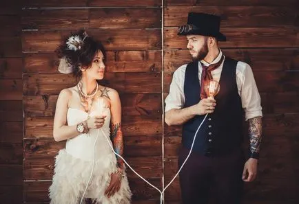 Vőlegény az eredeti kép steampunk megvalósítási módja kor szüreti gőzgép