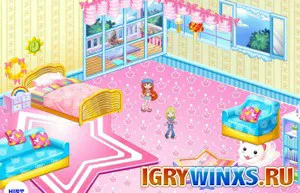 Онлайн игри Winx обзаведена стая за момичета