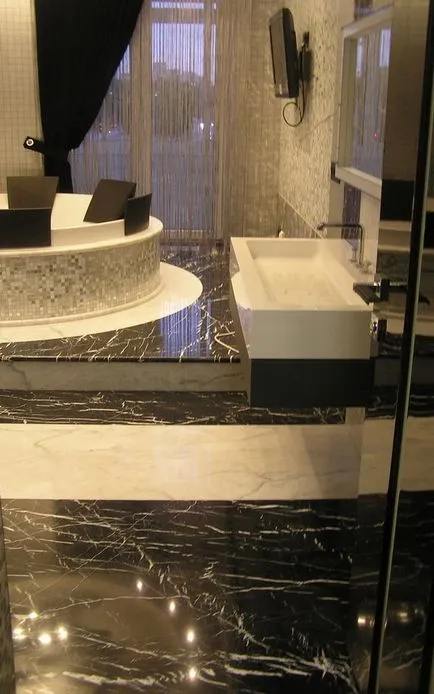 Díszítő fürdőszoba kő petrokamen