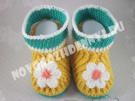 papuceii șosete pentru copii crochet - circuit si master-class