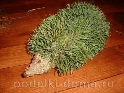 artizanat Hedgehog din materiale naturale, o cutie de idei și ateliere