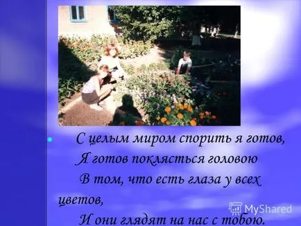 O prezentare a proiectului - motive școlare de amenajare a teritoriului ornamentale Mou a Kudinovskaya