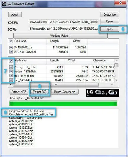 LG firmware despachetarea format KDZ și tot - Android 1