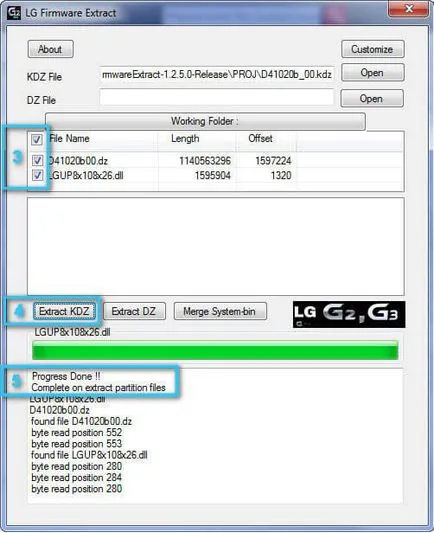 LG firmware despachetarea format KDZ și tot - Android 1