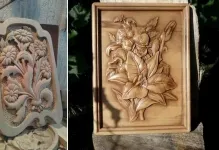 Panouri sculptate de copac fotografie cu mâinile pictura decor lor, un ceas de baie, pin si lemn de tec