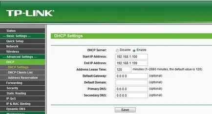 Router tp WR340G link tl și setarea