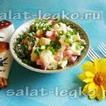 Saláta, paradicsom, szalonna, sajt mártással - recept fotók