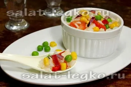 Saláta csirkével és kukorica recept paradicsommal