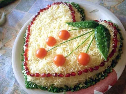 Saláta garnéla és a sajt receptek