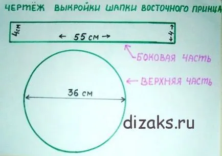 Шапка-тюрбан източната принц за карнавал или театър със собствените си ръце