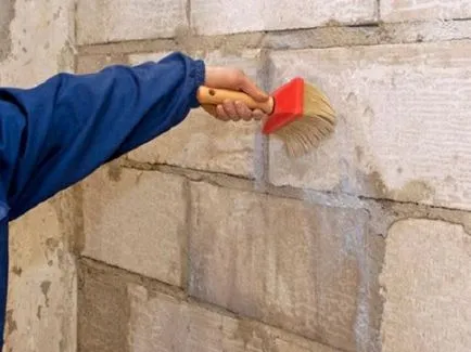 Gipsz falak pórusbeton zárt jobb, mint a vakolat beton, fotó,