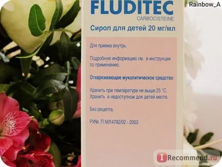 Köhögés elleni szirupok INNOTECH flyuditek - „flyuditek - az új csillag a gyógyszeripar hozott egy gyerek